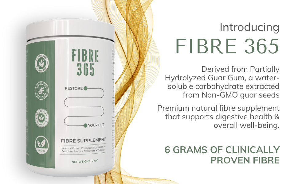 Fibre 365 Daily Fiber Supplement Powder (70g) Supports Gut Health Helps Relieve Bloating Gas Constipation & Acidity Psyllium Husk