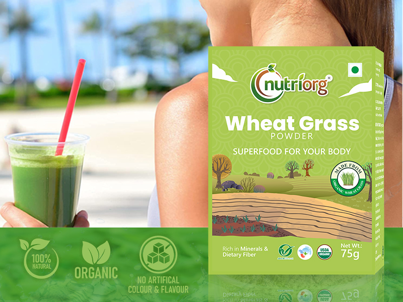 Nutriorg Wheat Grass Powder | Boost Immunity | 150grm