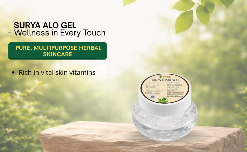 Surya Aloe Vera Gel with Aloe Vera, Gel, Strong Herbal Aroma, Natural Glow and Hydration, 125 ml