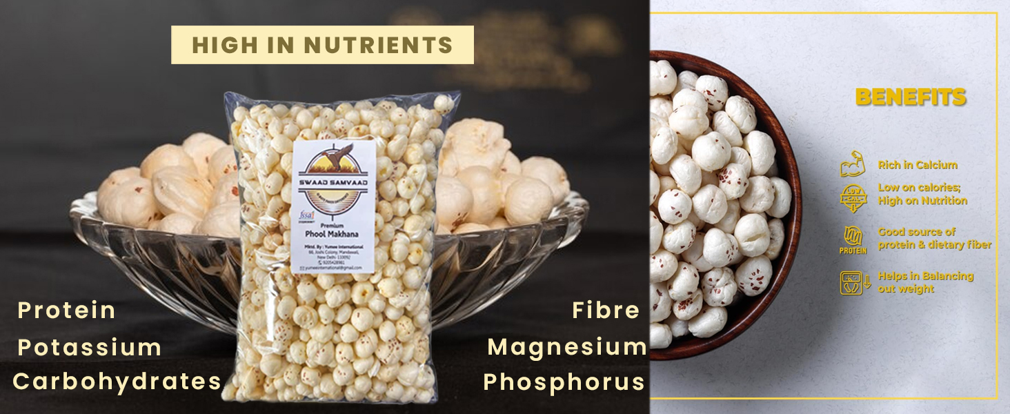 Desi phool makhana Jumbo Handpicked Lotus Seeds/Fox Nuts Big Size Phool Makhana (Pop/Gorgon Nut Puffed Kernels)(Without chamicals) (750Grams)