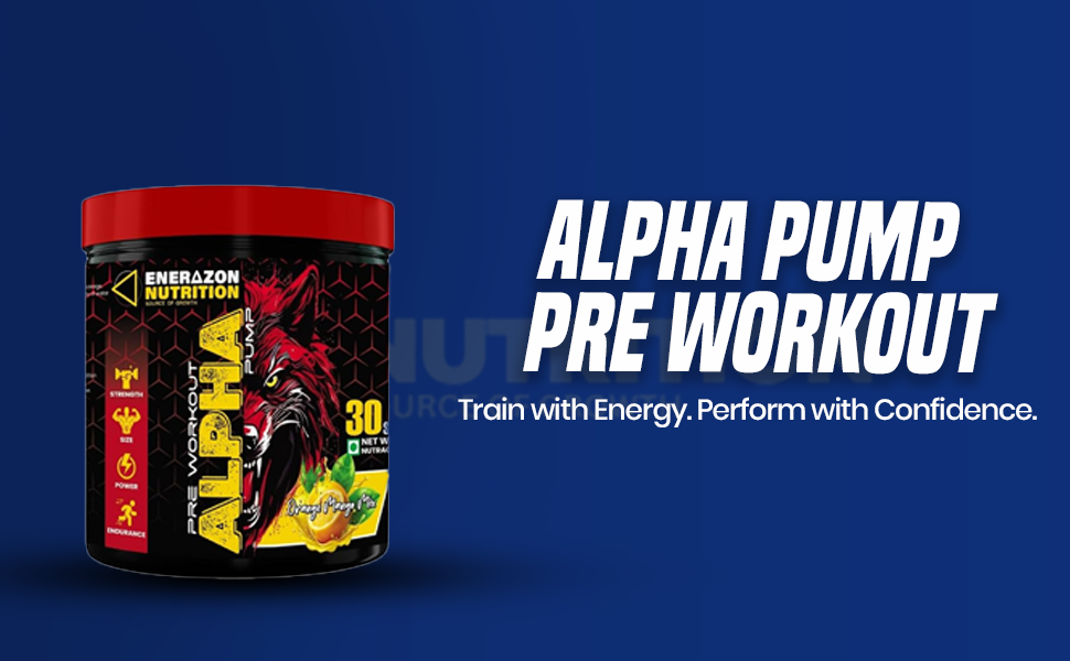 Pre Workout Alpha Pump | Orange Mango Mix Flavour | 150g