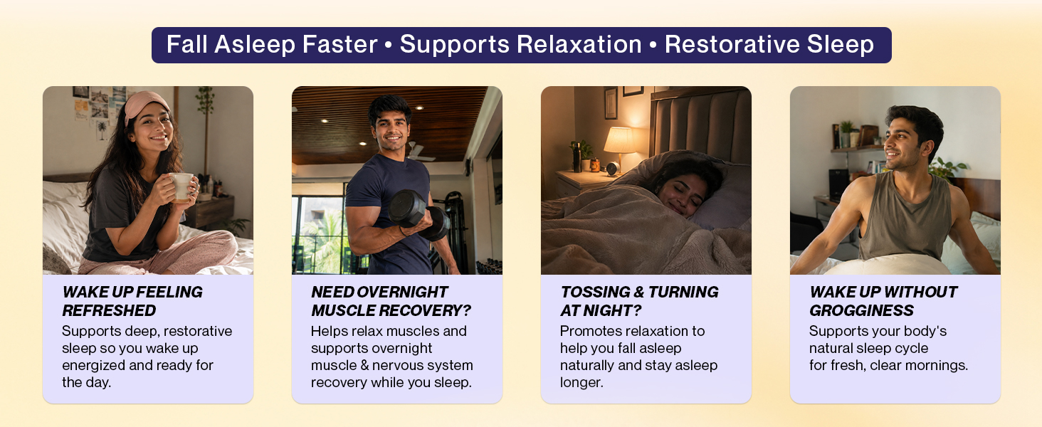 Setu Sleep + Recovery | Triple Magnesium Complex for Relaxation and Recovery | Lemon Mint Flavor | 15 Sachets