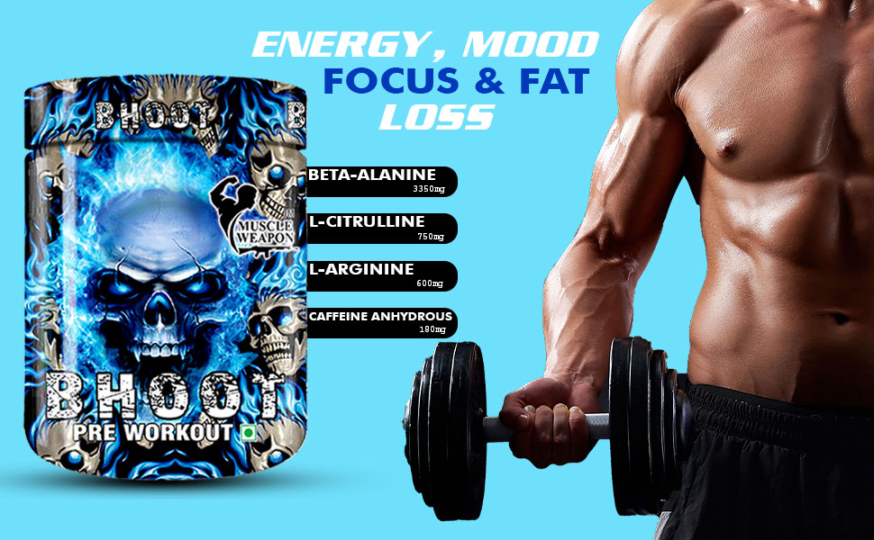 Bhoot Preworkout 180g 30 Servings | Pump| Focus| Stamina (Watermelon)