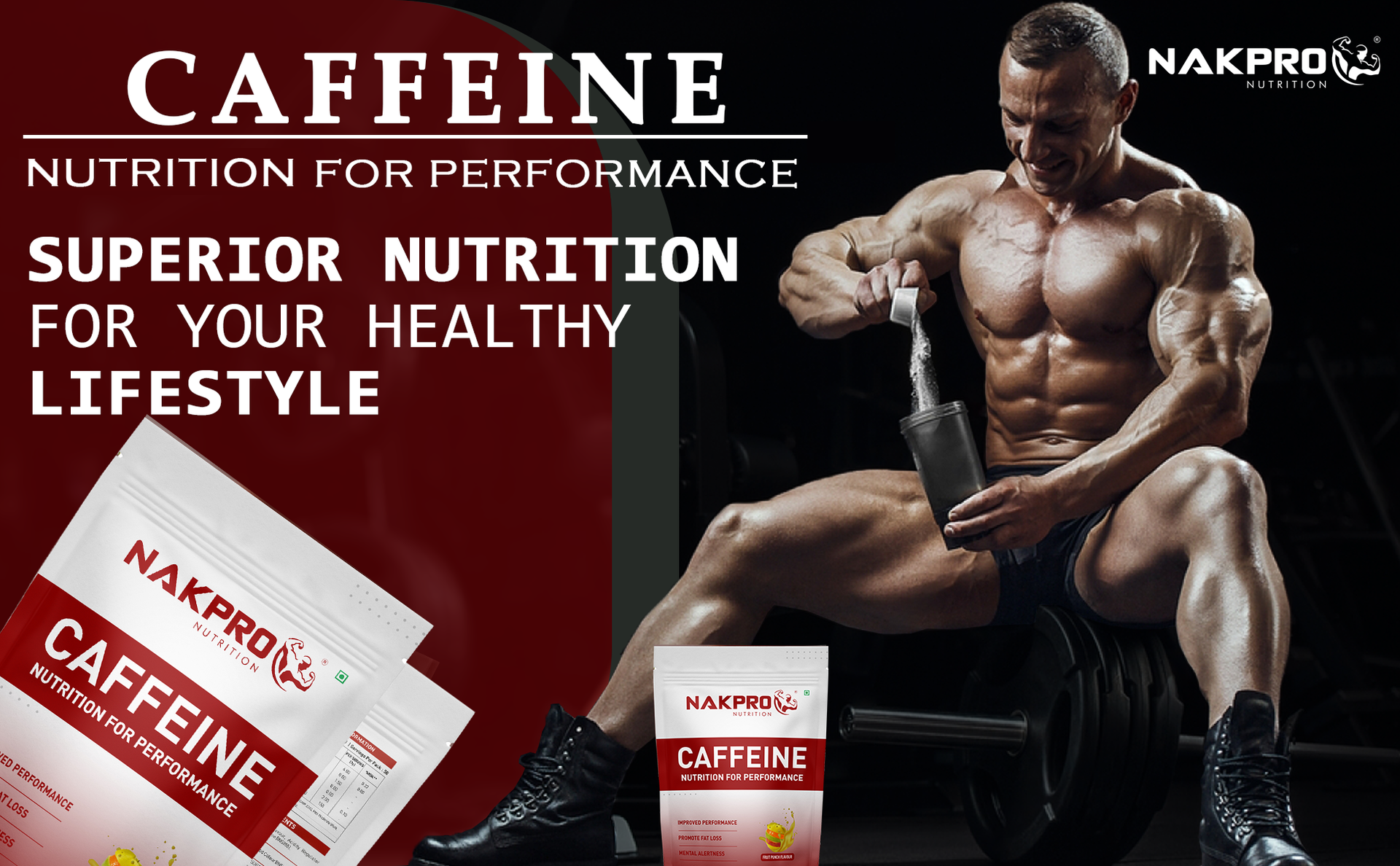 NAKPRO Caffeine Pre-Workout Energy Supplement Powder for Men, Women | Helps in increasing Performance, Focus and Enduarance - 50 Servings (Tangy Orange, 100g)