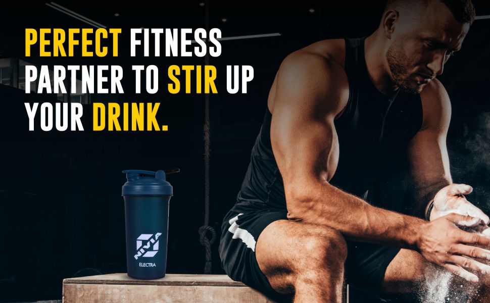 Nivia Electra Sports Shaker, BPA Free, Gym Workout, Running, BPA Free, Leakproof, Exercise Shaker - 700ML (Blue)