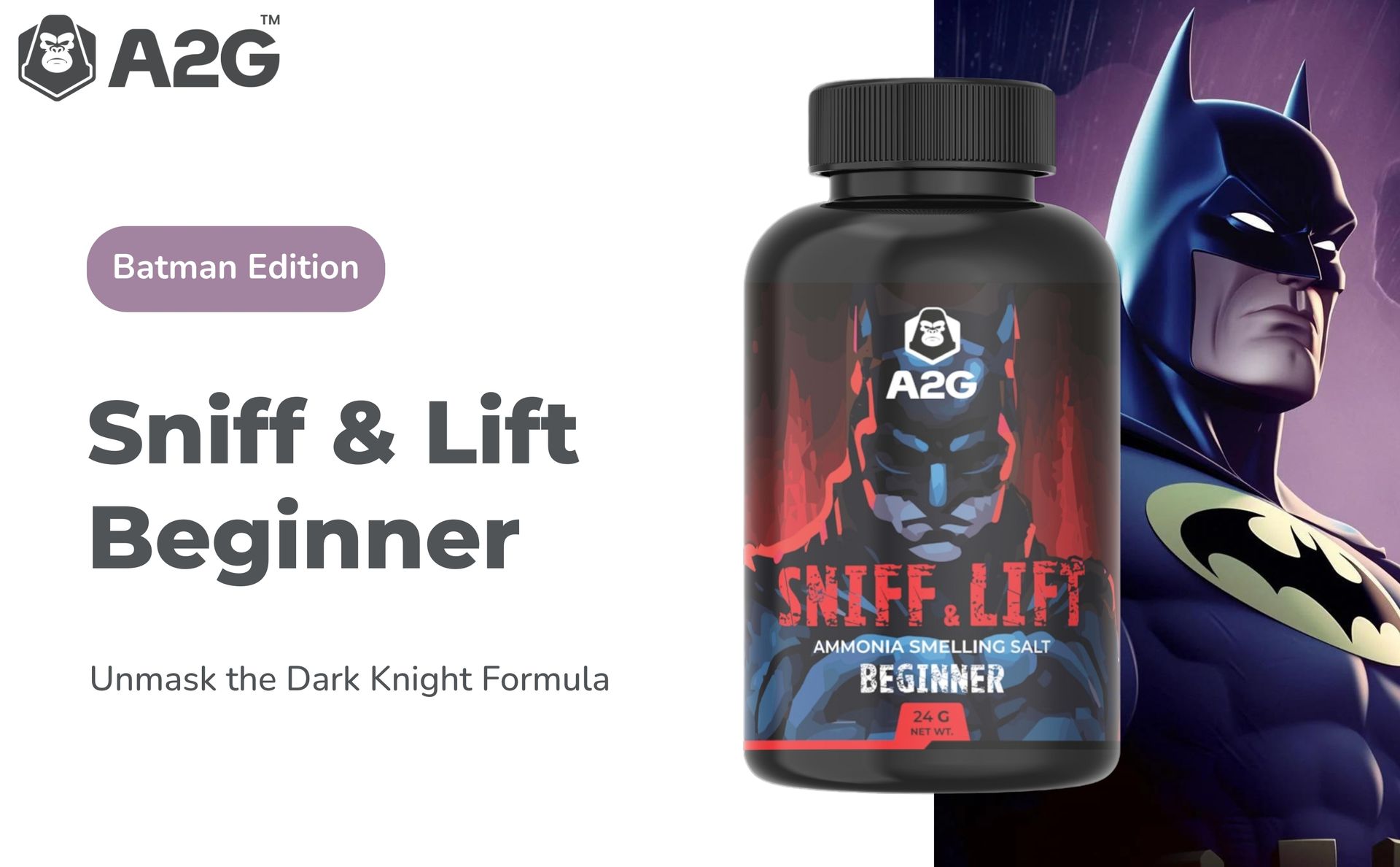 A2G Sniff & Lift Ammonia Smelling Salt | THE HULK EDITION : Unleash the Gamma, Ignite the Fury | For Advanced Lifters | A2G Lifestyle (Hulk Edition)