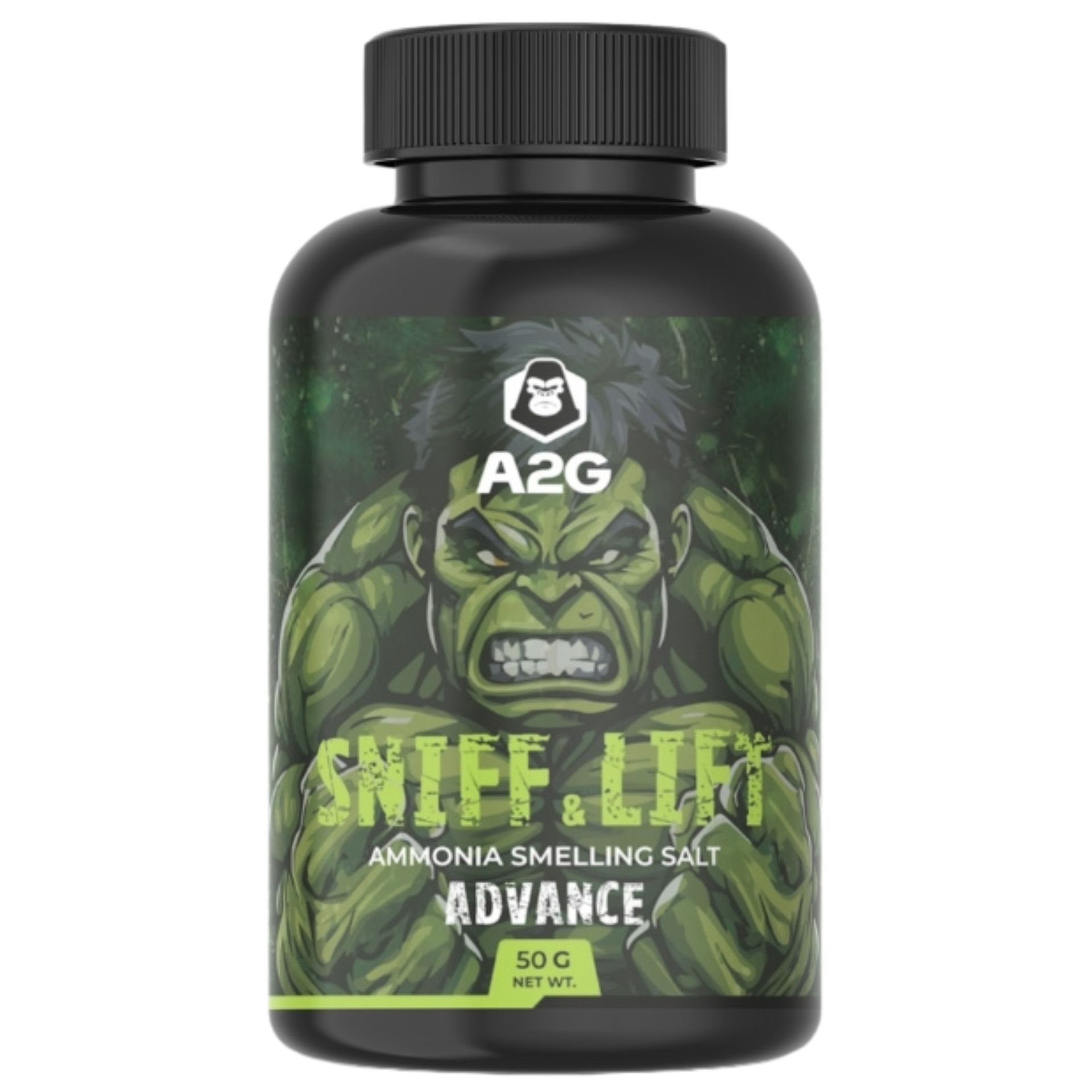 A2G Sniff & Lift Ammonia Smelling Salt | THE HULK EDITION : Unleash the Gamma, Ignite the Fury | For Advanced Lifters | A2G Lifestyle (Hulk Edition)