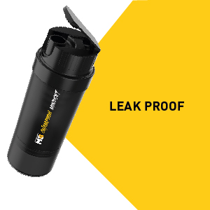 MuscleBlaze Tornado Gym Shaker, Black, 500ml