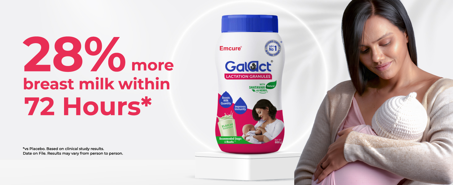 Galact Lactation Granules 400g | India's Only Brand with 100+ Patient Clinical Trial | Lactation Supplement for Breastfeeding | 4X Milk Boost | Shatavari & 6 Herbs | 20 Days Pack | Elaichi Flavour