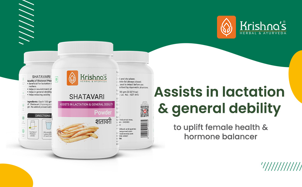 Krishna's Shatavari Powder - 100 g | Shatawari | Shatavar