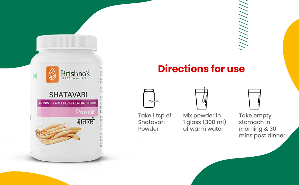Krishna's Shatavari Powder - 100 g | Shatawari | Shatavar