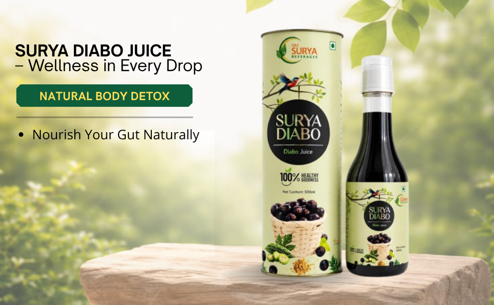 Diabo Juice, Bitter Tangy and Herbal, Ayurvedic Blood Sugar Support with Jamun, Neem, Amla, Karela, Methi, Turmeric, Bael Leaves and Kutki, Liquid, 500ml