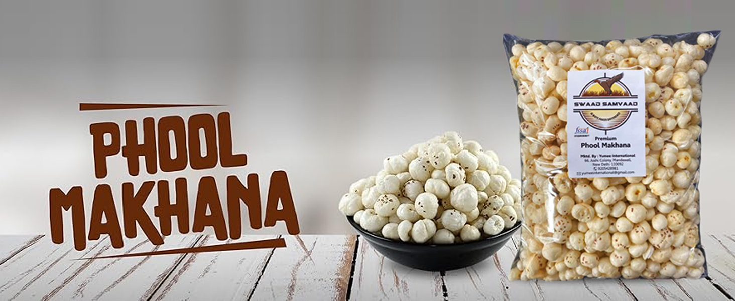 Desi phool makhana Jumbo Handpicked Lotus Seeds/Fox Nuts Big Size Phool Makhana (Pop/Gorgon Nut Puffed Kernels)(Without chamicals) (2KG)