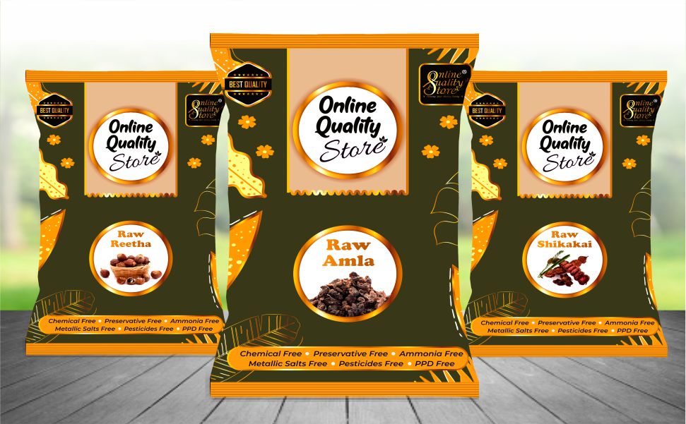 Online Quality Store Reetha Amla Shikakai Combo Raw Form - 600g | Aritha | Soapnuts (Sapindus Mukorossi) | Indian Gooseberry | Dried Shikakai, Acacia Concinna