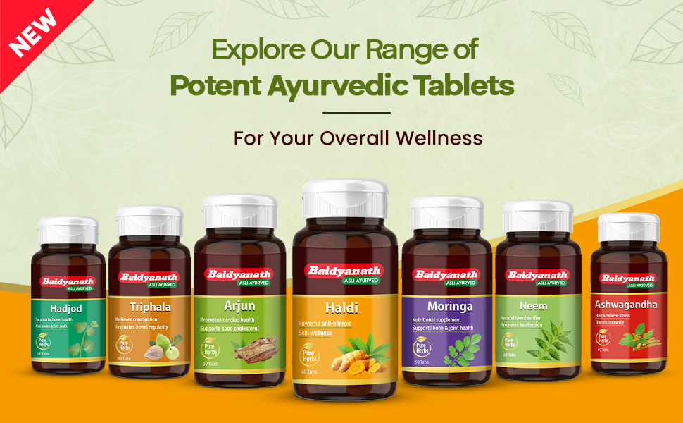 Baidyanath Haldi Tablets - 60 Tablets (Pack of 2) | Ayurvedic Turmeric Supplement | With Haridra Extract | Supports Skin, Immunity & Liver Function |