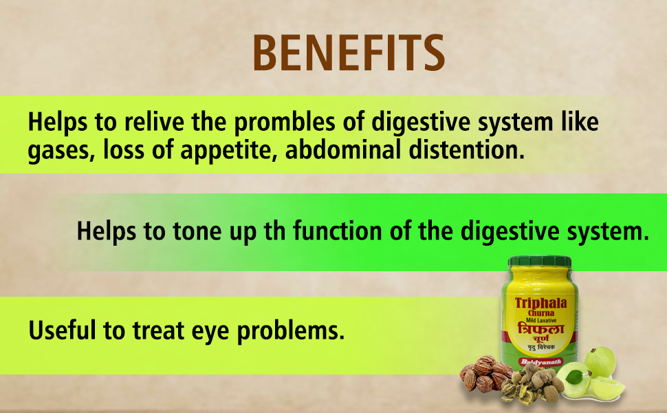 Baidyanath Asli Ayurved Nagpur Triphala Churna I Ayurvedic Remedy For Gastro-Intestinal Health - 500G