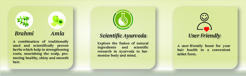 Ayurvedic Hair Vital Tablets | Prevents Hair Loss & Damage | Strengthens Roots & Improves Hair Texture | Brahmi, Amla, Mulethi & Natural Herbs | 60 Tablets