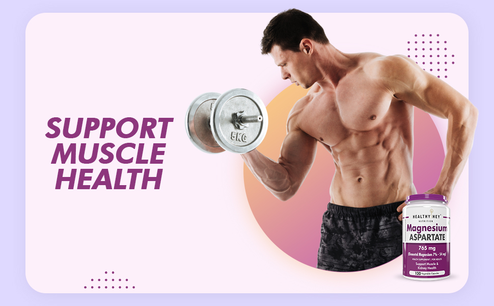 HealthyHey Nutrition Magnesium Aspartate -120 Vegetabel Capsules
