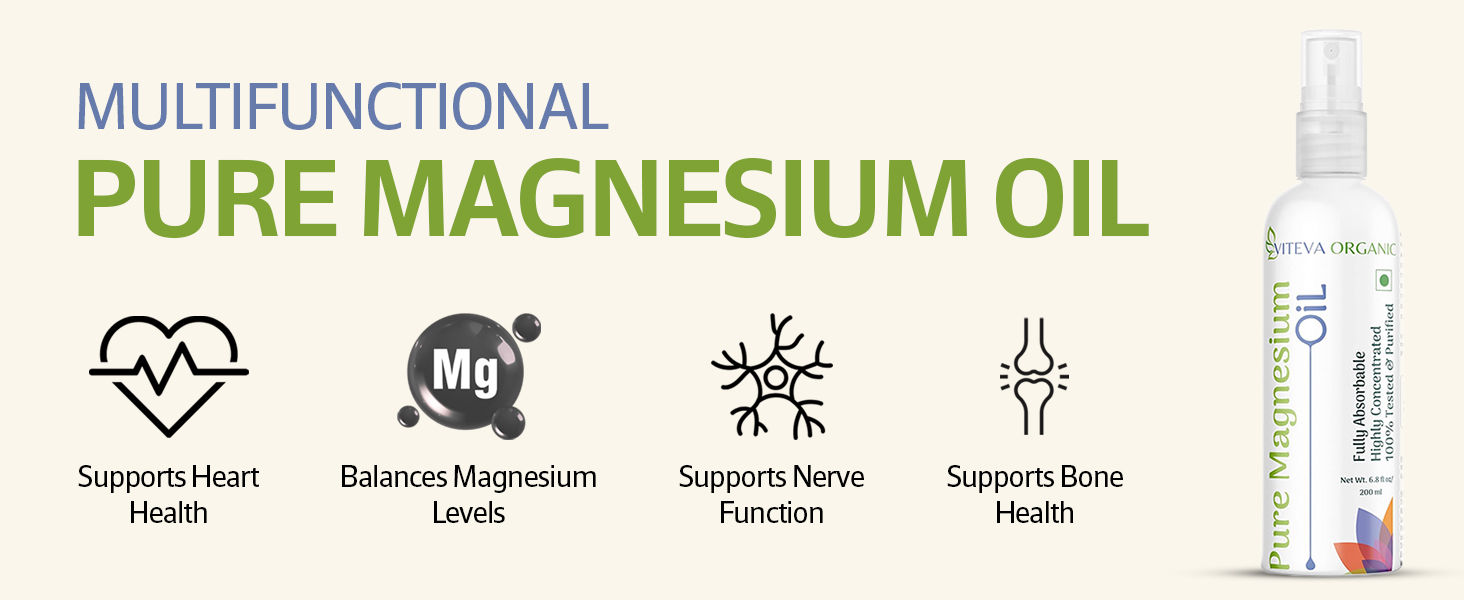 Magnesium Oil Spray - 200ml 100% Pure Zechstein Source Natural Topical magnesiu spray | Magnesium Oil for feet, Sleep Support, Pain Relief & Muscle Recovery