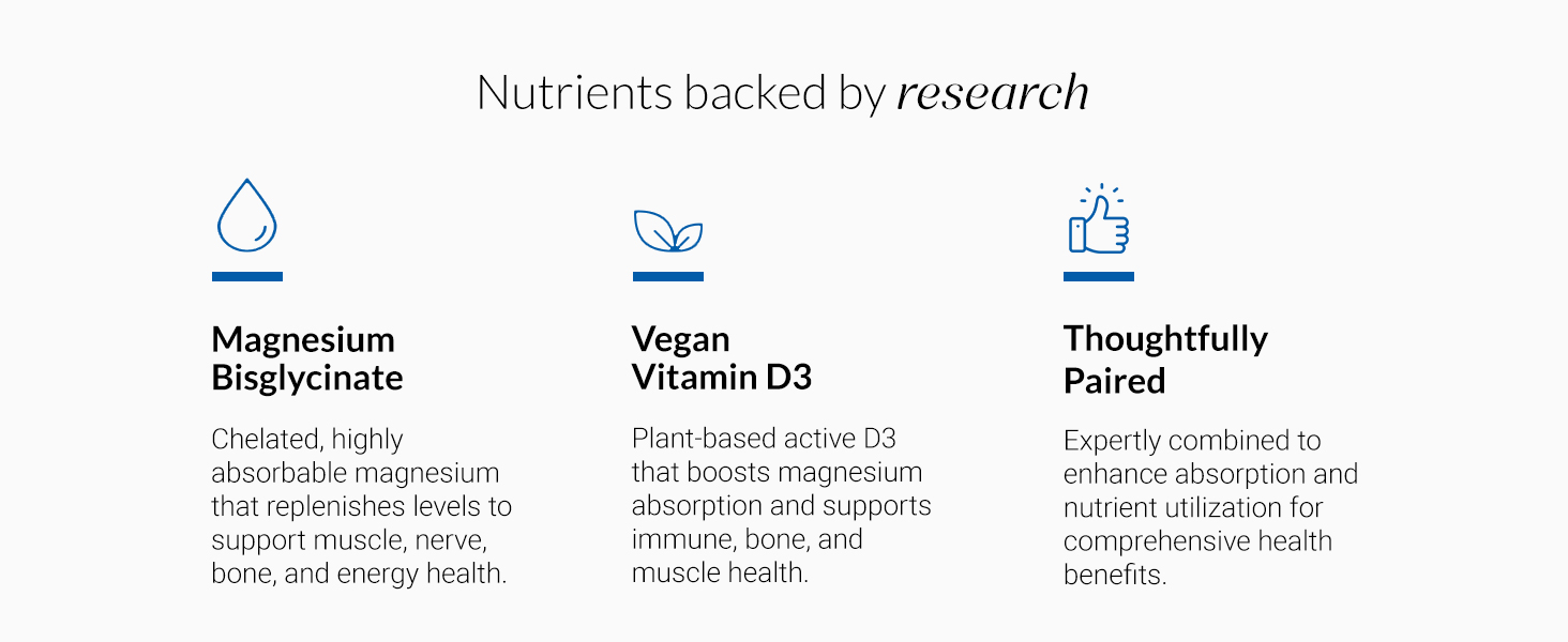 Nutrova Magnesium+D3 | With Magnesium Bisglycinate & Vitamin D3 | Supports Better Sleep, Mood, Energy & Muscle Recovery | High Absorption Formula | Gentle on Stomach | 60 Veg Tablets (Pack of 1)