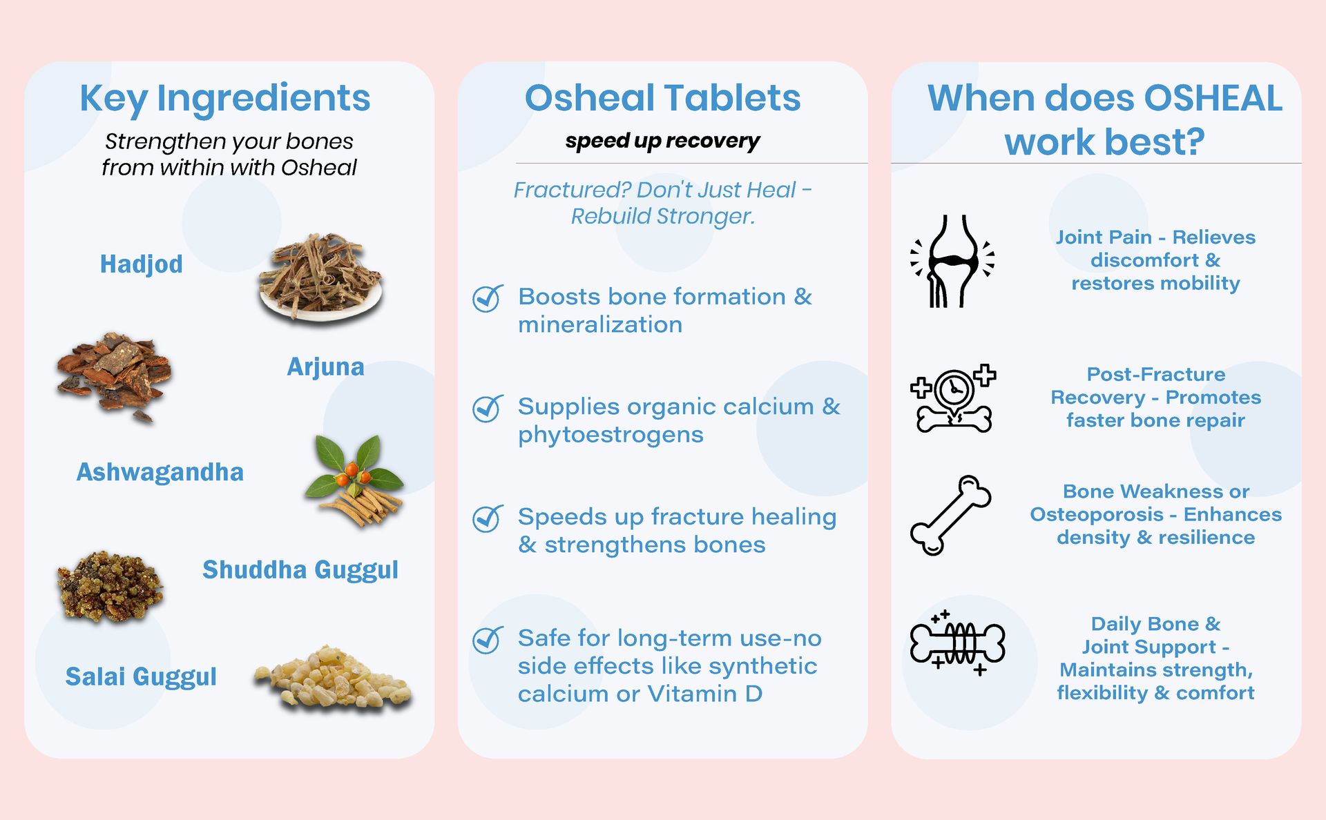 OSHEAL TABLETS | Vegetarian Alternative to Calcium | 120 Tablets