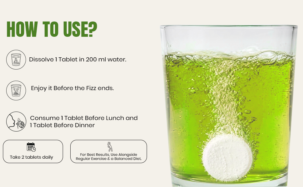 Free On ACV Moringa Effervescent Tablets for Weight Loss, 15 Tablets
