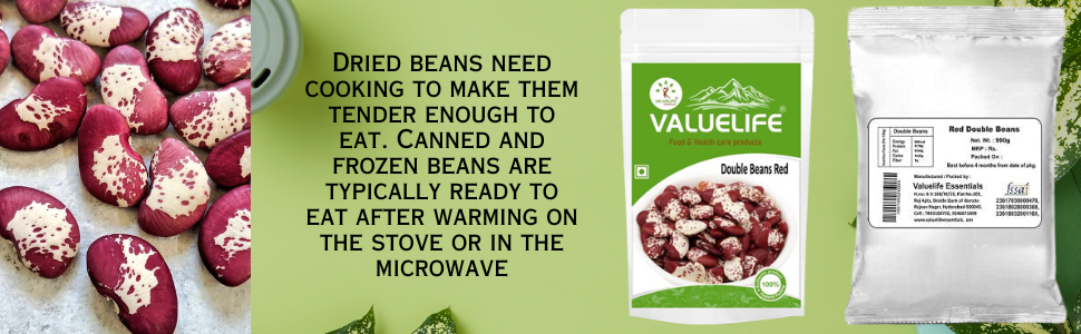 Valuelife Natural Red Double Beans for Healthy Cooking (whole) - (990g)