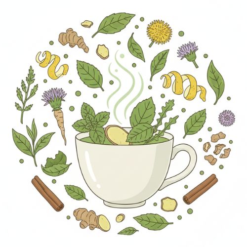 The Indian Chai – Dandelion Root Tea | 15 Pyramid Tea Bags | Herbal Loose Leaf Blend with Milk Thistle, Chicory, Burdock & Green Tea | Supports Liver Detox, Digestion & Daily Cleanse