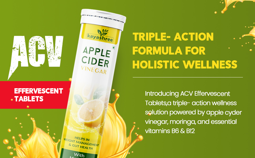 Apple Cider Vinegar Effervescent Tablets | 15 Tablets | Lemon Flavour (1)