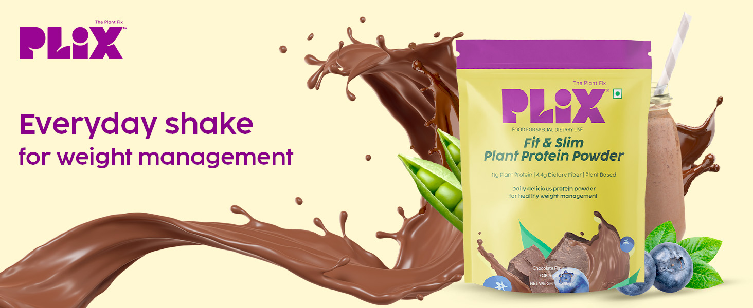 The Plant Fix Plix Fit & Slim Smoothie For Healthy Weight Management & Metabolism|(350g,Chocolate)|Low-Calorie Meal Replacement Shake|Pumpkin,Watermelon & Sunflower Seeds Enriched