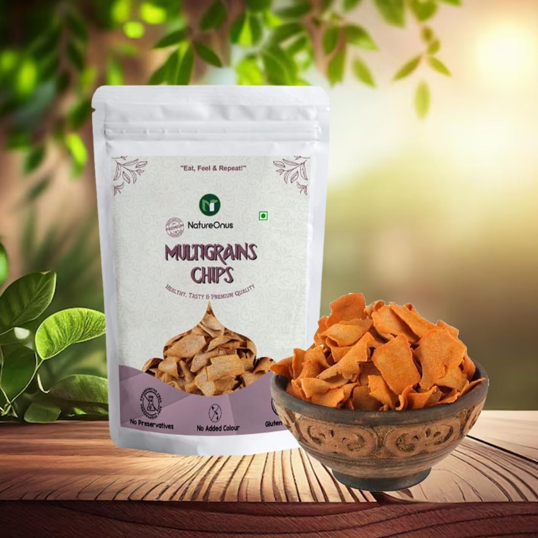 NatureOnus High Protein Chips Combo Pack of 7 (301g) | 7 Snacks Pack x 43g | Ragi, Beetroot, Multigrain, Jowar, Quinoa, Soya & Rajma Chips | Gluten-Free, No Maida, No Preservatives, No Palm Oil, High Protein Chips (43g x 7 Packs)