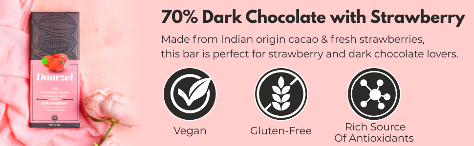 Ambriona Daarzel Sugarfree 36% Dark Chocolate | Zero Sugar Protein Bar with Millets, Quinoa & Hazelnuts | 11g Protein | Vegan, Gluten Free | Allulose Sweetened | No Preservatives | 50g