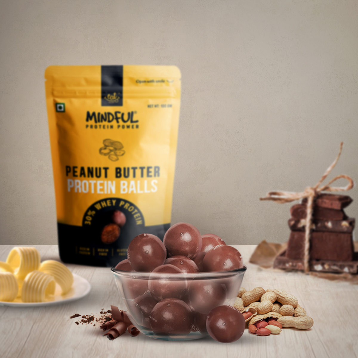 Eat Anytime Protein Balls - Assorted Flavour (30 balls, 3 * 100 g per pack) | 3g Protein per ball | No Added Sugar | Healthy Dessert | Low Calories & High Fibre | Healthy Chocolate 300g