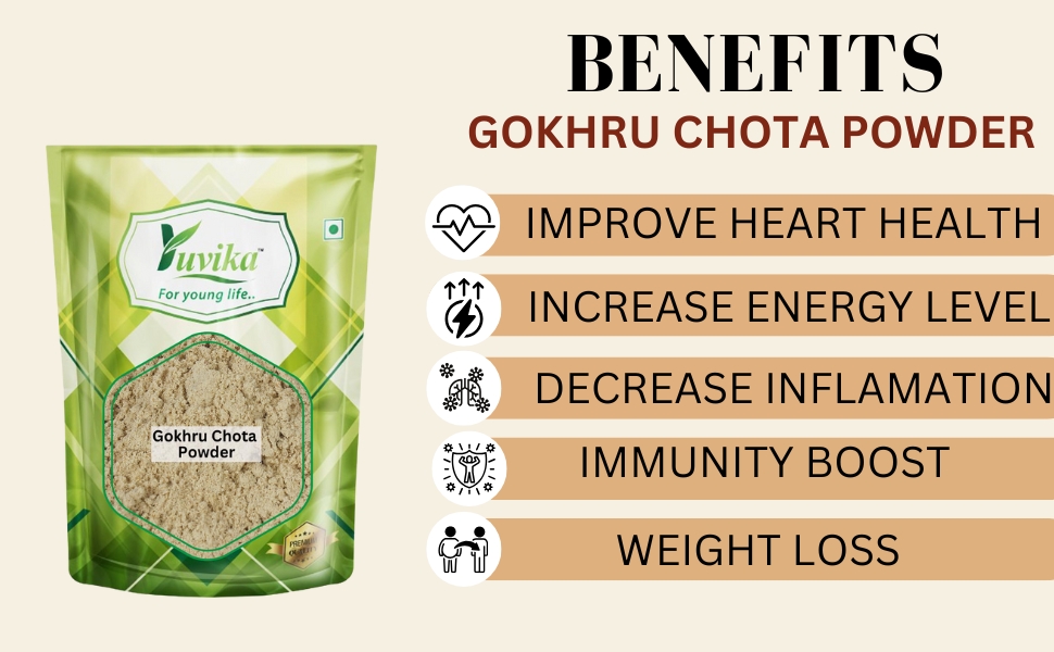 YUVIKA Gokhru Chota Powder - Gokhroo Chota - Tribulus Terrestris Seeds - Small Caltrops 100 Grams