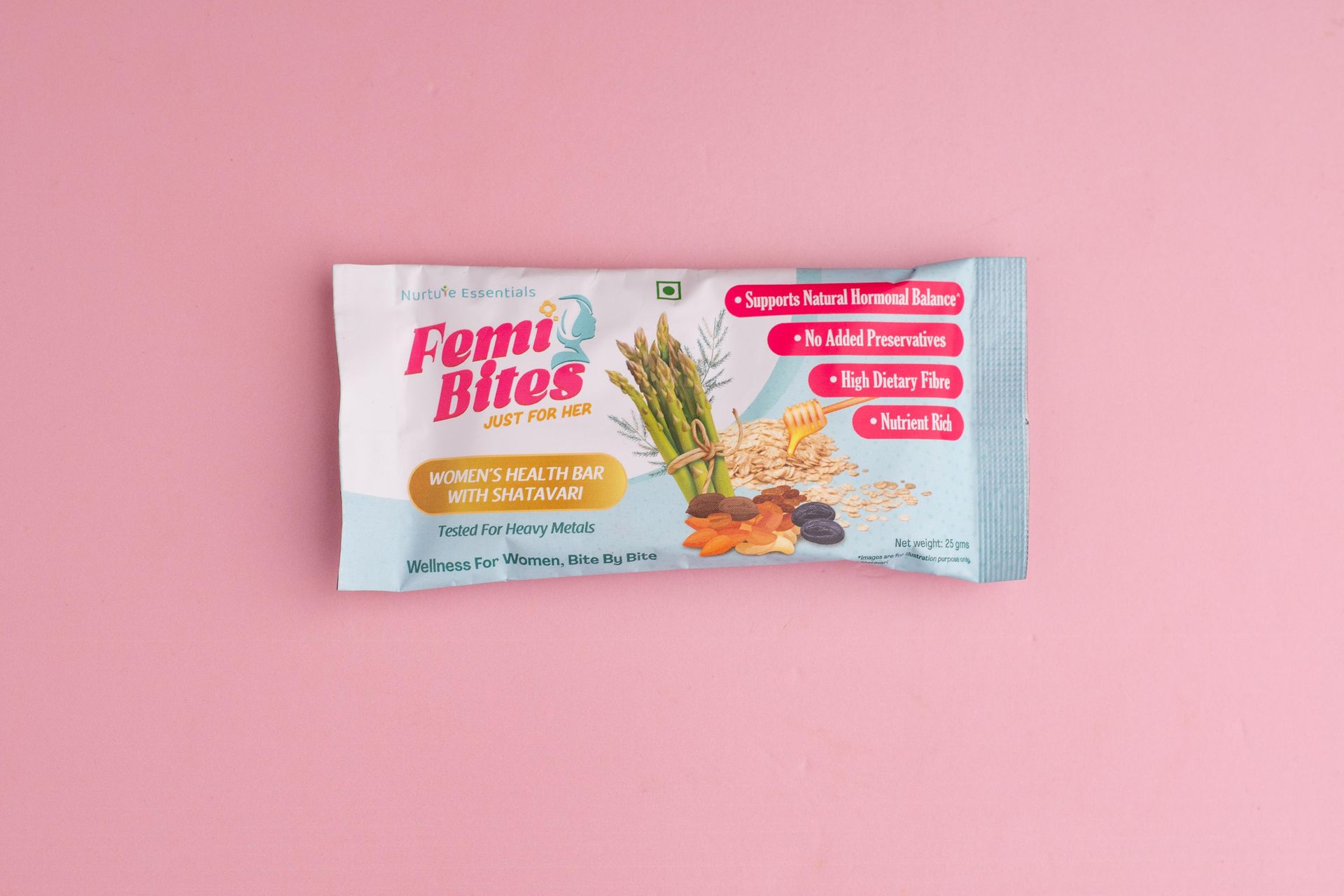 Femi Bites| Women’s Multivitamin Bar With Shatavari |Nutrient Rich |High Dietary Fiber| No Added Preservatives | Net Weight- 175 |100% Natural “Wellness for Women, Bite By Bite” (Pack of 7)