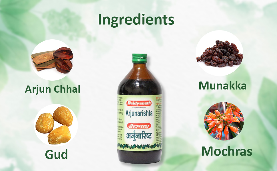 Baidyanath Asli Ayurved Arjunarishta 450ml (Pack of 2) - Herbal Tonic for Healthy Heart, Digestion, and Cardiac Function Support