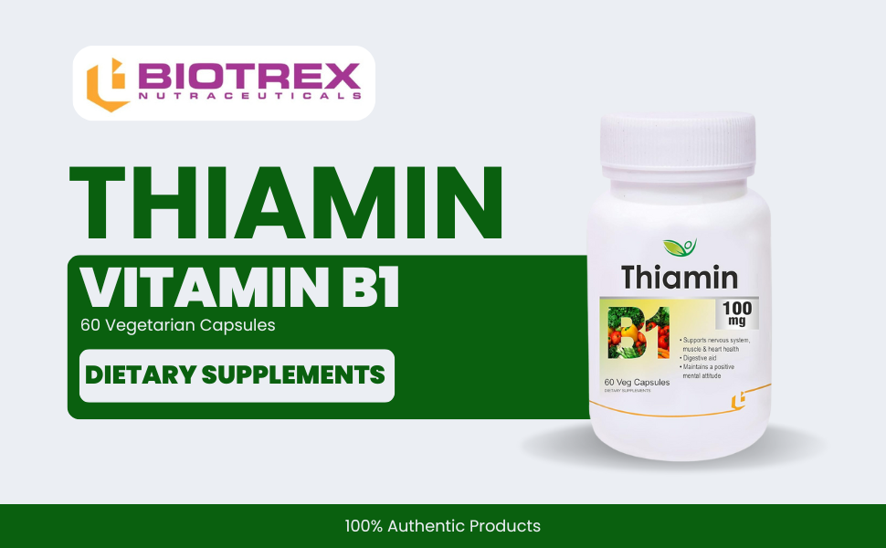 Biotrex Nutraceuticals Thiamin (Vitamin B1) - 60 Veg Capsules