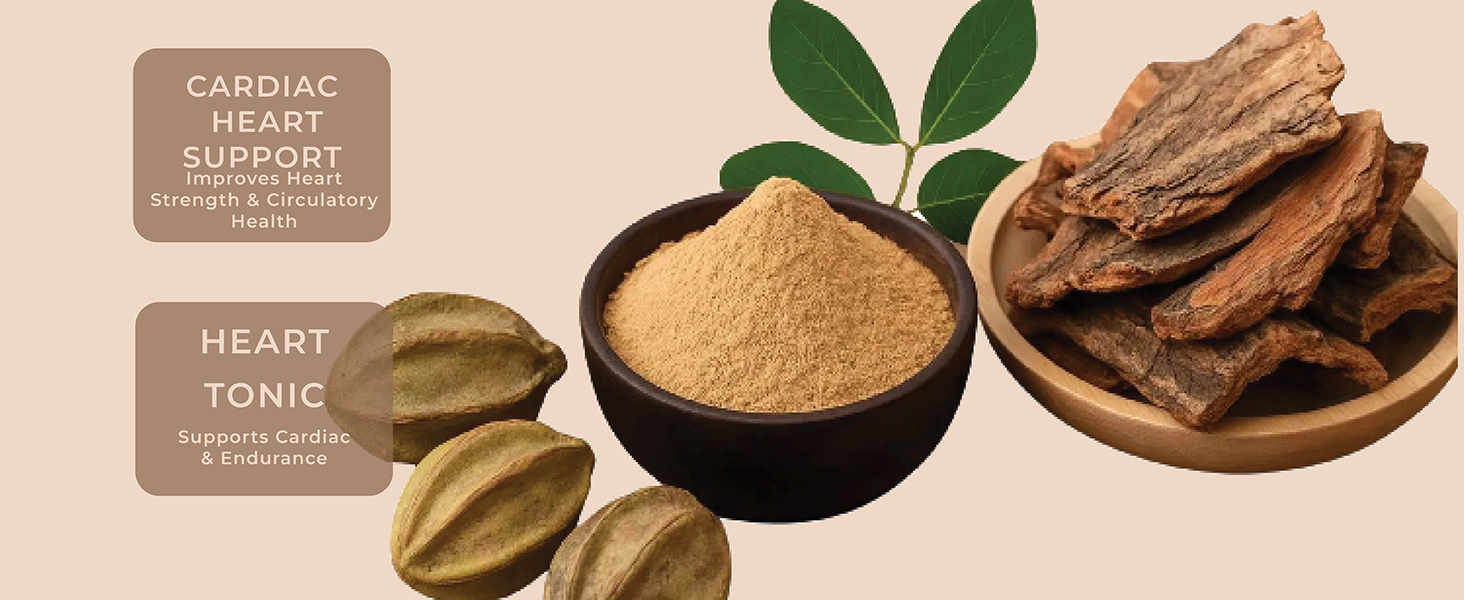 WholeSoul Arjun Chaal Organic Powder 200g Pack of 1 | Arjuna Bark Powder | Supports Heart Health Cholesterol & Balance BP Management | Ayurvedic Heart Health Support