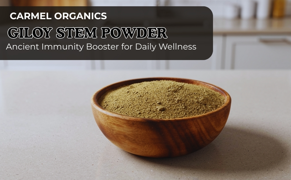CARMEL ORGANICS Giloy/Guduchi/Gulvel Stem Powder 340 Grams