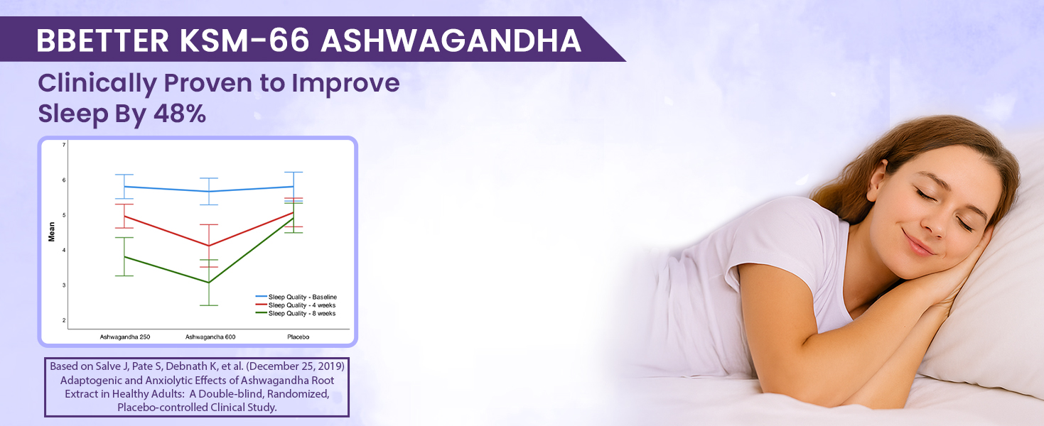 BBETTER KSM-66 Ashwagandha Capsules 600mg | Lab Tested | Lab Report Attached | Ashvagandha Tablet For Stress, Sleep Management & Anxiety Relief | Rejuvenates Mind & Body | 60 Veg aswagandha Capsules