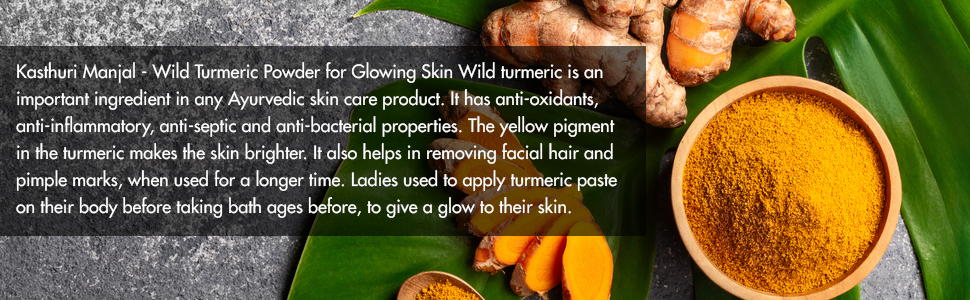 Kerala Naturals Wild Turmeric/Kasthuri Manjal/Haldi/curcuma aromatica Powder 100gm