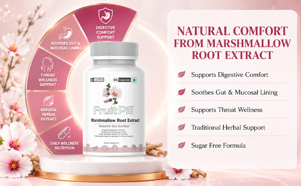 (LeeWell) Marshmallow Root Extract Supplement - 60 Capsules