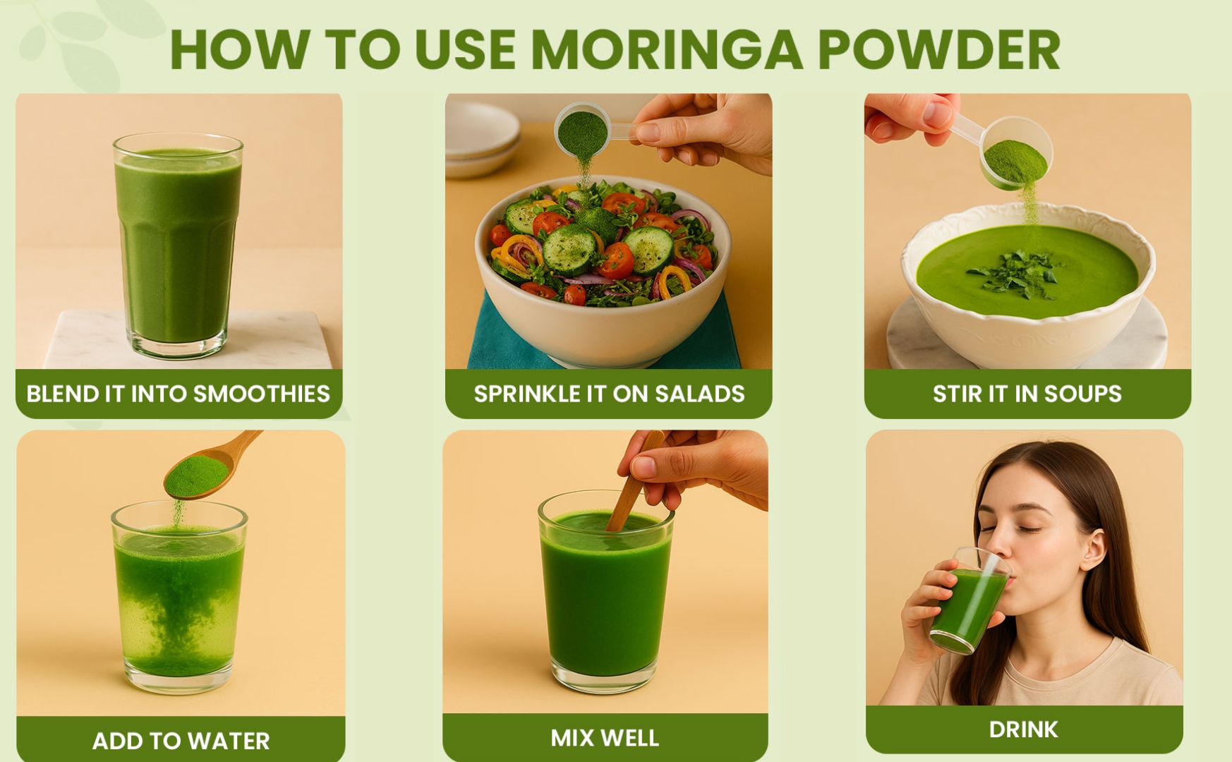 Moringa Leaf Powder - Boosts Energy and Immunity, Natural Multi-Vitamin, Minerals and Antioxidants, Promotes Healthy Hair and Skin, Protein-Rich Superfood - 100 Gram