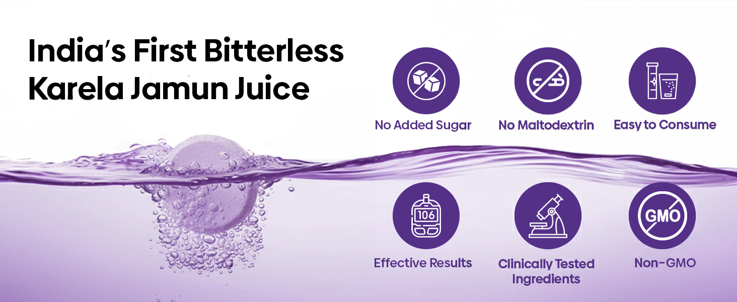 Muditam Ayurveda Karela Jamun Fizz-120 Tablets | Ideal For 60 Days (Karela Jamun Juice) | Helps in High Sugar Condition | Promotes Healthy Glucose Levels | Boosts Digestive Health
