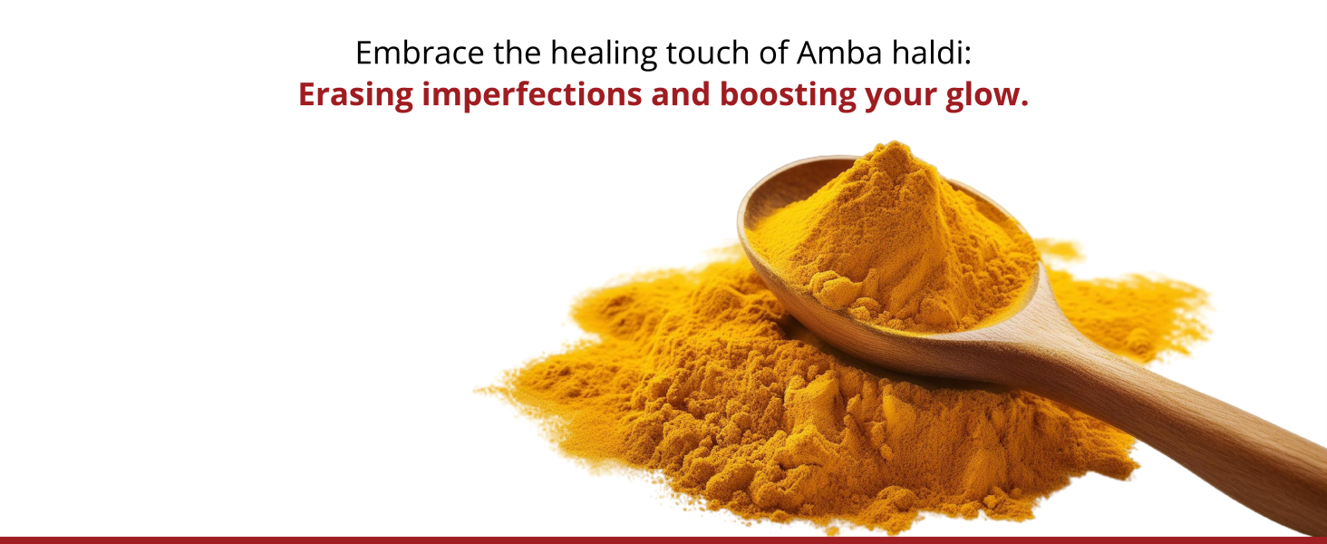 Amba Haldi Powder for Skin 50g, Pure medicinal Turmeric Powder for Face and Body Care, Helps Reduce Pigmentation Tan and Dark Spots, Provides Instant Glow, Natural Herbal Skincare