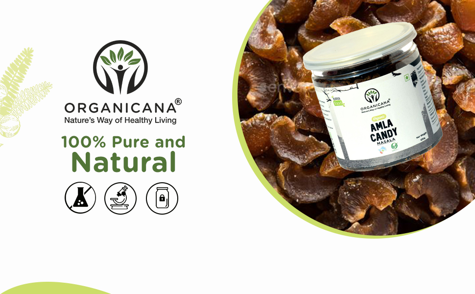 Organicana Chatpata Amla Masala Candy 500gm (Pack of 1) (Salted & Spicy Indian Gooseberry), Boosts Immunity and Digestion Handmade & Sun-Dried After Meal Digestives