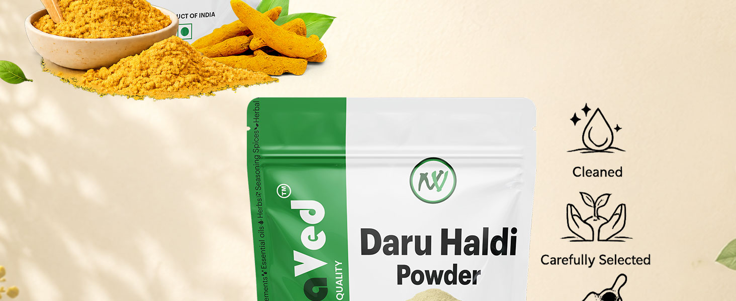 NeutraVed Daru Haldi Powder (100g) | Pure Daruharidra Root (Berberis Aristata) | Natural Source of Berberine | Tree Turmeric for Skin Care & Blood Sugar Support | Traditional Ayurvedic Herb