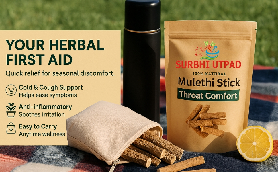 Liquorice Root Whole Mulethi Stick 100 Grams | Mulethi/Yashtimadhu, Glycyrrhiza Glabra, For Health, Skin and Hair Care, No Added Preservatives
