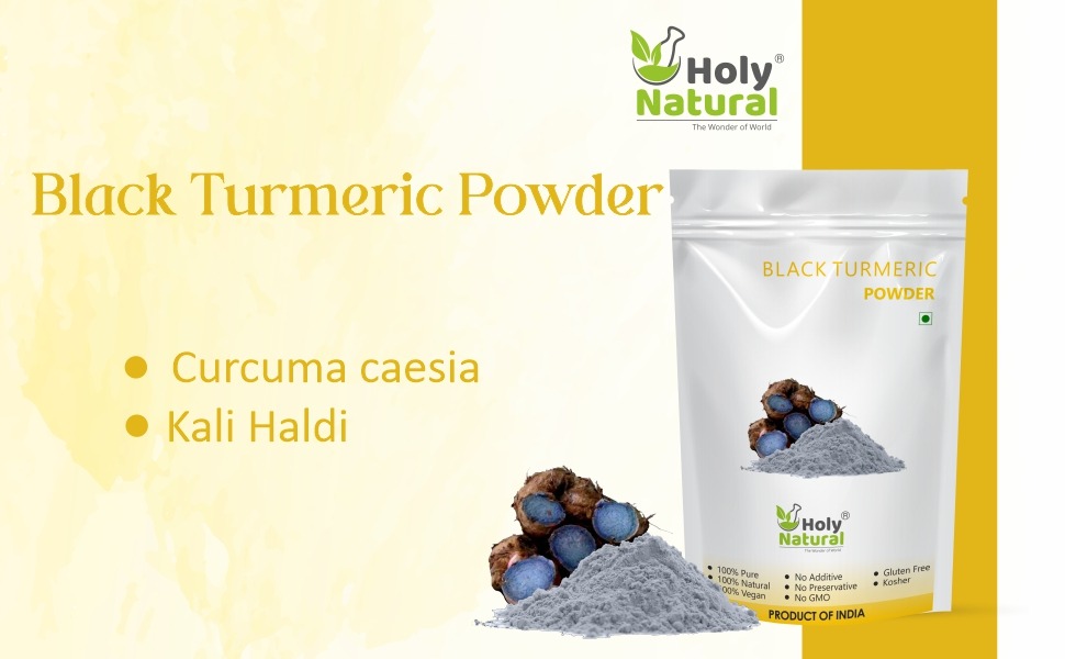 Holy Natural Black Turmeric Powder - 100 GM | Curcuma Caesia (Kali Haldi) | Pure, Natural & Dried Root Powder