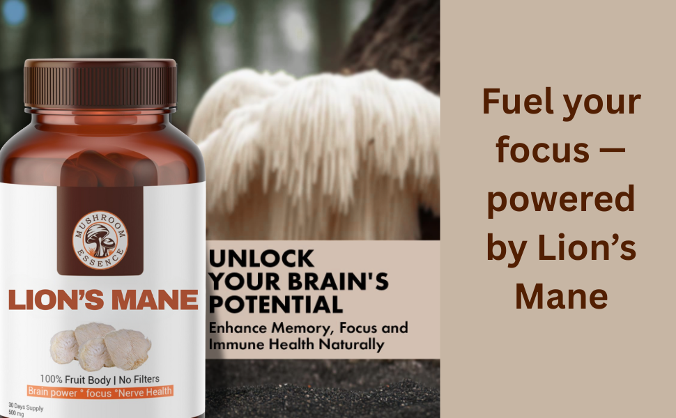 Lion's Mane Mushroom Extract Capsules 500mg (30 Veg Caps) | Natural Wellness & Vitality | 30% Beta-Glucans